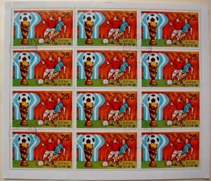 Korea 1978 - 2 sheets WK Football winners used - Picture 1 of 2