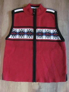 HANNA ANDERSSON Red Nordic Snowflake Henley Christmas Sweater vest Size 120 5/6 - Picture 1 of 1