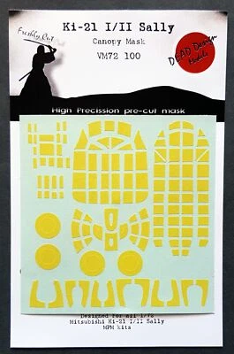 Dead Design 1/72 MITSUBISHI Ki-21 I/II "SALLY" CANOPY PAINT MASK MPM Kit - Image 1 of 2