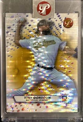 2023 Topps Pristine #295 - Encased Tony Gonsolin Gold Refractor #20/50 Dodgers - Image 1 of 2