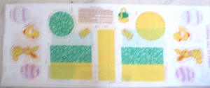 * Bunny in the Basket VTG FABRIC PANEL 18 x45" Summer Craft cut sew stuff cotton - Picture 1 of 7