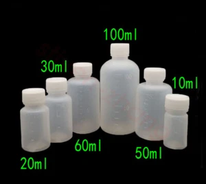 Pillola di plastica vuota 10 ml-200 ml bottiglie per medicinali liquidi PE con linea di scala - Foto 1 di 19