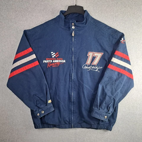 Chase Authentics Darrell Waltrip #17 XL Western Auto Racing Blue Jacket NASCAR Cover