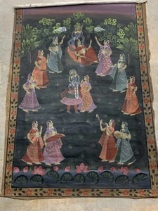 Radha Krishna Love Art Painting For Wall Religious Art - Picture 1 of 7