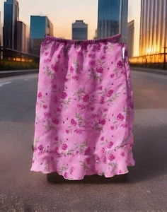 Vintage Mary Kate And Ashley Olsen Girls XS 4-6 Skirt Pink Floral Y2K 2000s 90s - Picture 1 of 7