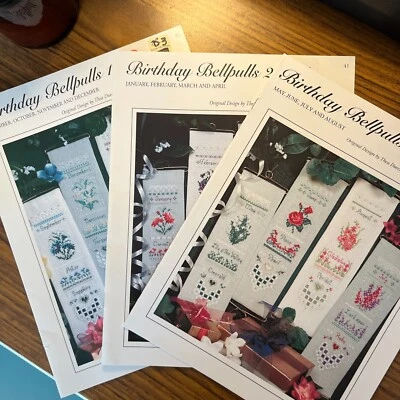 Victoria Sampler "Birthday Bellpulls" 1, 2, & 3 Charts ONLY #39 #41 #43 - Image 1 of 4
