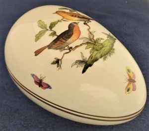 Seltener Herend Rothschild Vogel (RO) großes Ei Bon Bon (6051) - Bild 1 von 7