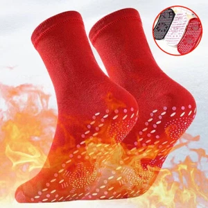 Self Heating Tourmaline Magnetic Therapy Health Socks Infrared Foot Warmth US ๐ - Picture 1 of 16