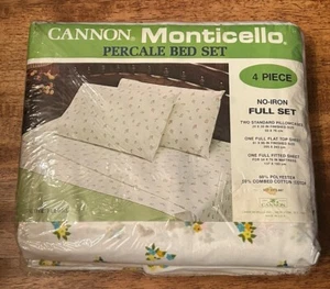 Juego Completo De Sábanas De Colección Cannon Monticello Floral Casa Floral Retro - Nuevo - Imagen 1 de 9