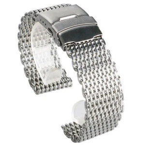 18/20/22/24mm Silver/Black/Gold Mesh Stainess Steel Watch Band Replacement Strap - Picture 1 of 14
