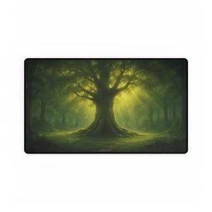 Sacred Grove MTG Playmat Enchanted Forest and Radiant Tree High-Res Fantasy Art - Bild 1 von 5