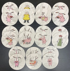 Lot Of 22 Courage The Cowardly Dog Cartoon 4’’ Round Cardboard Coasters - Picture 1 of 1