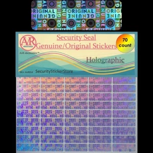 Genuine and Original Tamper Proof Security Sticker Labels (rectangular) (AvR014) - Picture 1 of 22