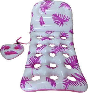 Pool Floats Adult with Cup Holder Adjustable Backrest Tanning Lounger Chair - Picture 1 of 2