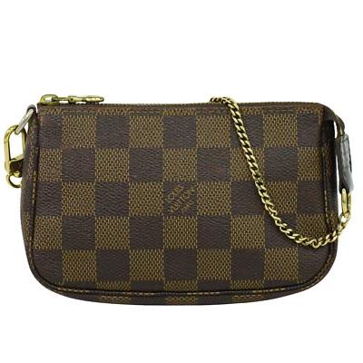 Louis Vuitton Mini Pochette Accessoires N58009 Damier Ebene Canvas Handbag Pouch - Image 1 of 4