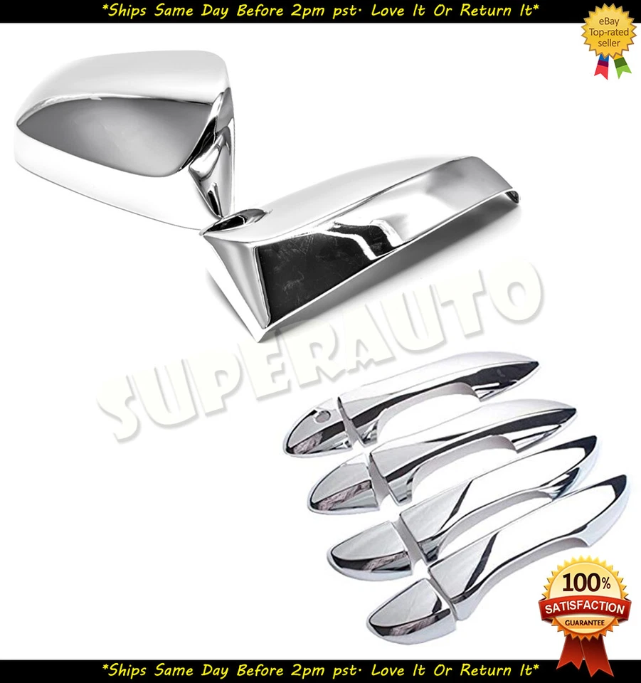 Espelho cromado Toyota Corolla 2014-2018 + conjunto de acabamento de capas de alça sem corte de sinal - Imagem 1 de 1