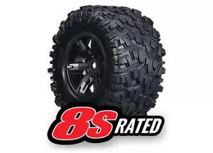 Traxxas TRX7772X Kompletträder/Reifen Traxxas X-Maxx/8S 2 Stk. (Felge schwarz) - Bild 1 von 1