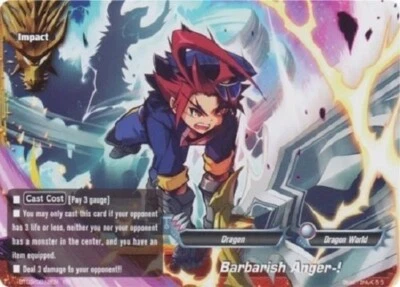 FUTURE CARD BUDDYFIGHT BARBARISH ANGER-! (DRAGON WORLD) BT03/0012EN RR - Image 1 of 3