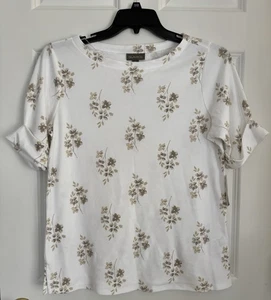 Style & Co. Women's Tops Size 0X Elbow Sleeve Boat Neck Dinner White Pullon Knit - Picture 1 of 5