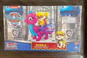 Paw Patrol Rescue Knights RUBBLE & DRAGON BLIZZIE Playset  2 Figures NEW IN BOX - Picture 1 of 1