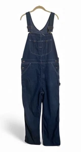 Vintage Roebucks Herren Denim Latzhose 38 x 32 Dark Wash 60’s/70’s - Bild 1 von 5
