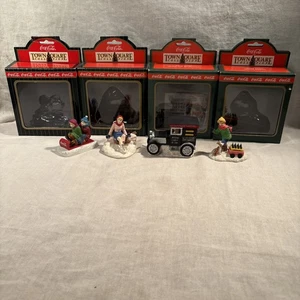 Vintage Mitte 90er Coca-Cola Town Square Sammlung Figuren.  Konvolut 4 gebraucht - Bild 1 von 21