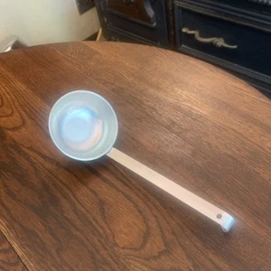 Vintage Aluminum Water Dipper Farmhouse Ladle Primitive Kitchen 13.5in long - Picture 1 of 15