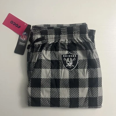 Pantalones de salón de lana a cuadros del equipo de la NFL de los Raiders de Las Vegas para hombre L nuevos con etiquetas  Foto 1 de 4