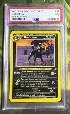 1st Edition Umbreon Rare 32/75 - Neo Discovery - PSA 7 NM - Image 1 of 4