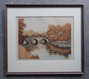 Clare College Cambridge. J R Hutchinson Original Signed Antique Etching - Picture 1 of 6