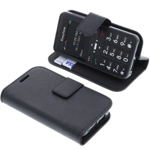 Funda para Easyfone Prime-A7 Book Style Protección Teléfono Móvil Libro Negro - Imagen 1 de 6