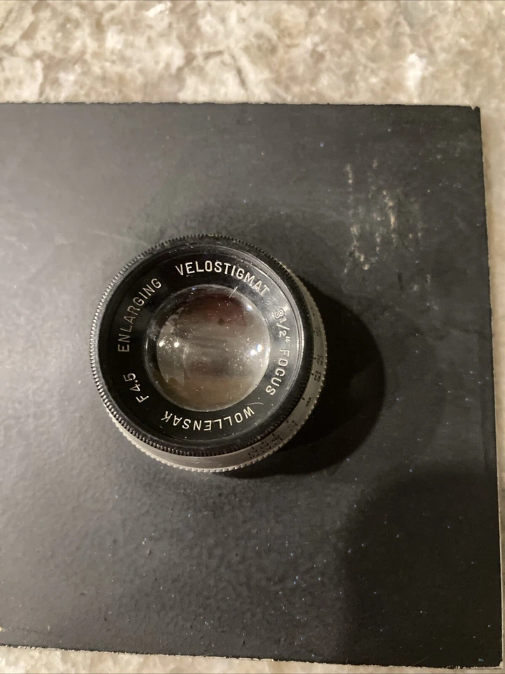 WOLLENSAK Velostigmat 3.5 Focus ENGRANDGING f4.5 Tarjeta gráfica para piezas o reparación Foto 1 de 4
