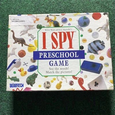 I Spy Preschool Game Briarpatch Vintage 1997 See The Words Match Pictures 24 Pc - Image 1 of 4