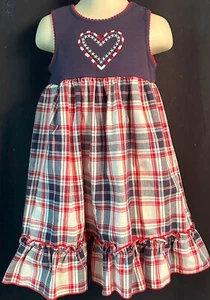 Good Lad Sleeveless Red White and Blue Dress with Stars Size 2T - Picture 1 of 4