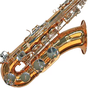 Karl Glaser Tenor Saxophon in Chrom + Gold, mit Koffer, Mundstück + Blättchen - Bild 1 von 7