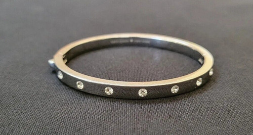 Bracciale Kate Spade in acciaio inox nero con cristalli