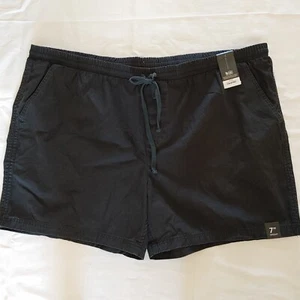 MENS SIZE 3XL (48-50) BLACK TWILL WASHED COTTON SHORT CLOTHING - NEW NWT - Picture 1 of 3