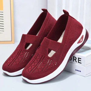 Damen Slip On Sneaker Leichte Atmungsaktiv Sportschuhe Turnschuhe Freizeitschuhe - Bild 1 von 15