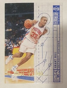 GOLDEN SIGNATURE Rookie Grant Hill 1994-95 Collector's Choice German Card No379