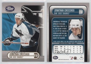 2003-04 Pacific Calder Jonathan Cheechoo #86