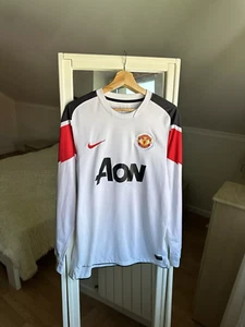 MANCHESTER UNITED 2010 2012 AWAY SHIRT JERSEY LONG SLEEVE NIKE 382997-105 - Picture 1 of 12