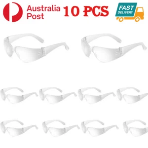 10 Pcs Clear Safety Goggles Protective Men Eyewear Women Eye Protection Glasses - Picture 1 of 11