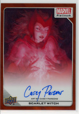 SCARLET WITCH 2023 Upper Deck Marvel Platinum Creator AUTO Orange Rainbow /35