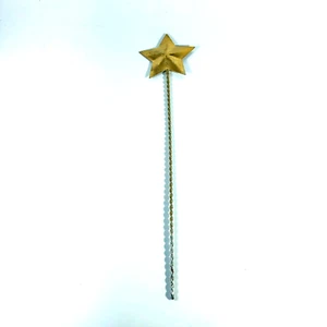 Gold Toned Metal Star Cake Decoration Wand Decoration - Picture 1 of 4