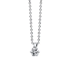 Collar de diamantes colgante oro blanco 14 kt joyería NUEVO - Imagen 1 de 1