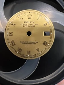 FACTORY ROLEX GOLD ROMAN NUMERAL DIAL FOR LADIES DATEJUST 26MM 69173 79173 6917 - Picture 1 of 4