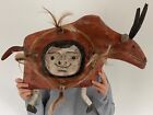nice old wood mask Indian Eskimo Inuit height 19 inch old Germany collection