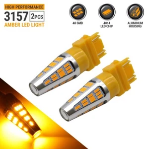 2X 50W 3157 LED ámbar amarillo señal de giro estacionamiento DRL bombillas de alta potencia - Imagen 1 de 6