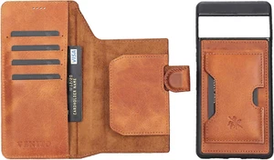 Venito Florence-Flex Leather Case Compatible with Google Pixel Antique Brown - Picture 1 of 9