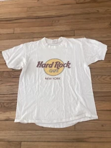 hard rock cafe t-shirts Vintage New York 80s Made In Usa  Large - Picture 1 of 2